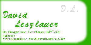 david leszlauer business card